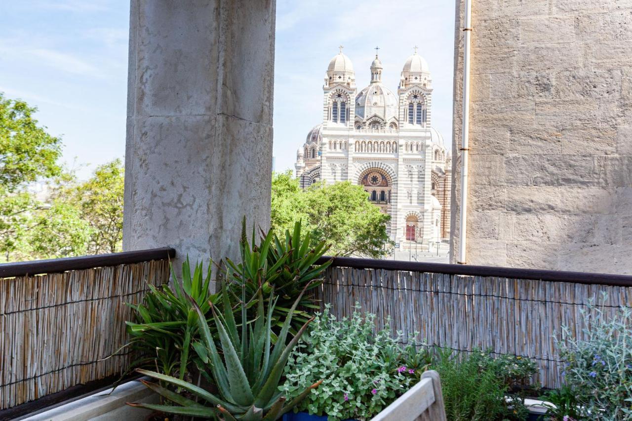 Terrasse Fadoli - Grande Terrasse Avec Vue Mer Et Cathedrale Marseille Ngoại thất bức ảnh